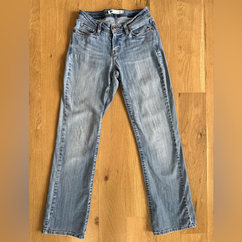 Levis Low Rise Bootcut Jeans Womens 4 Light Wash Y2K Flare Denim